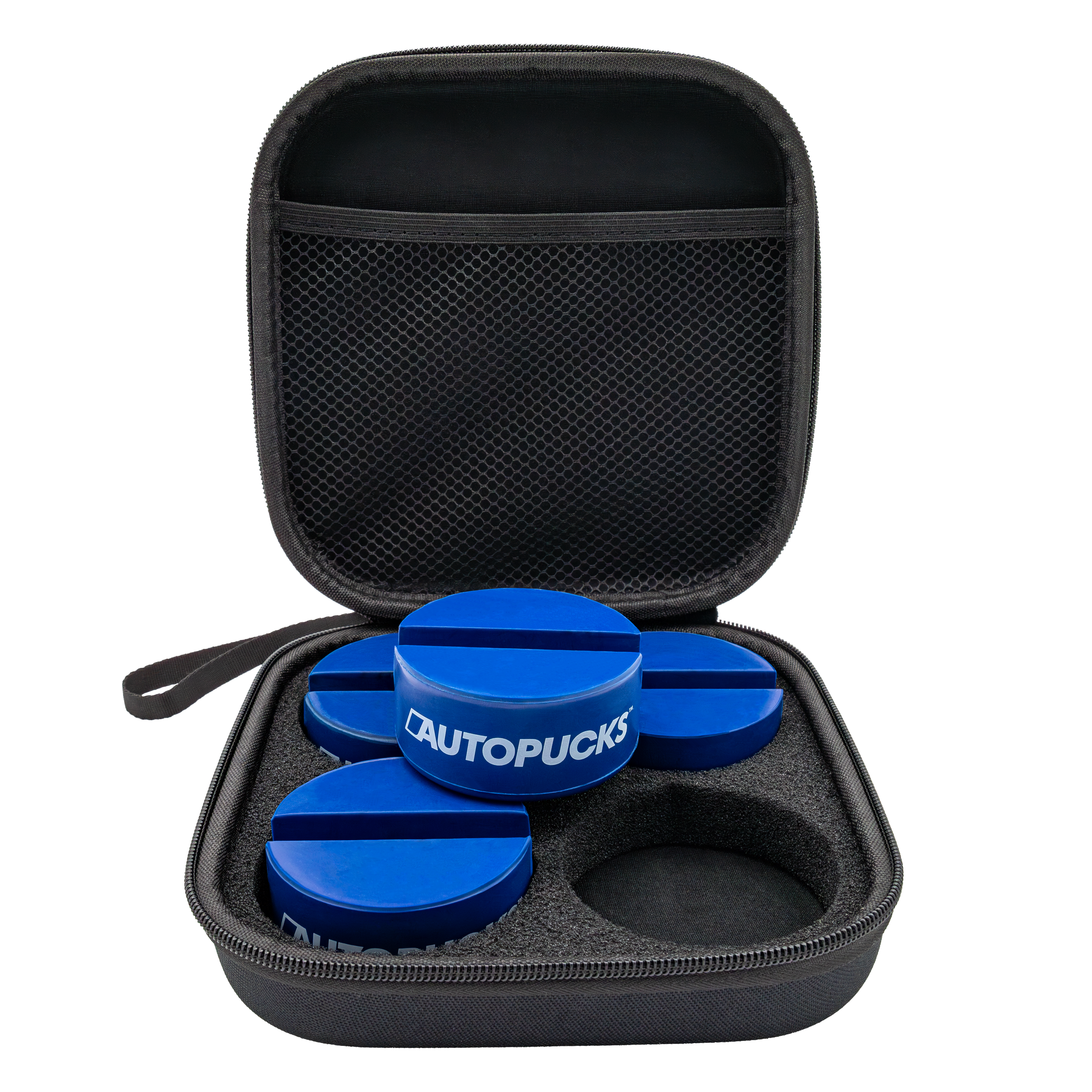Compact AutoPucks Storage Case for Garage and Shop Use