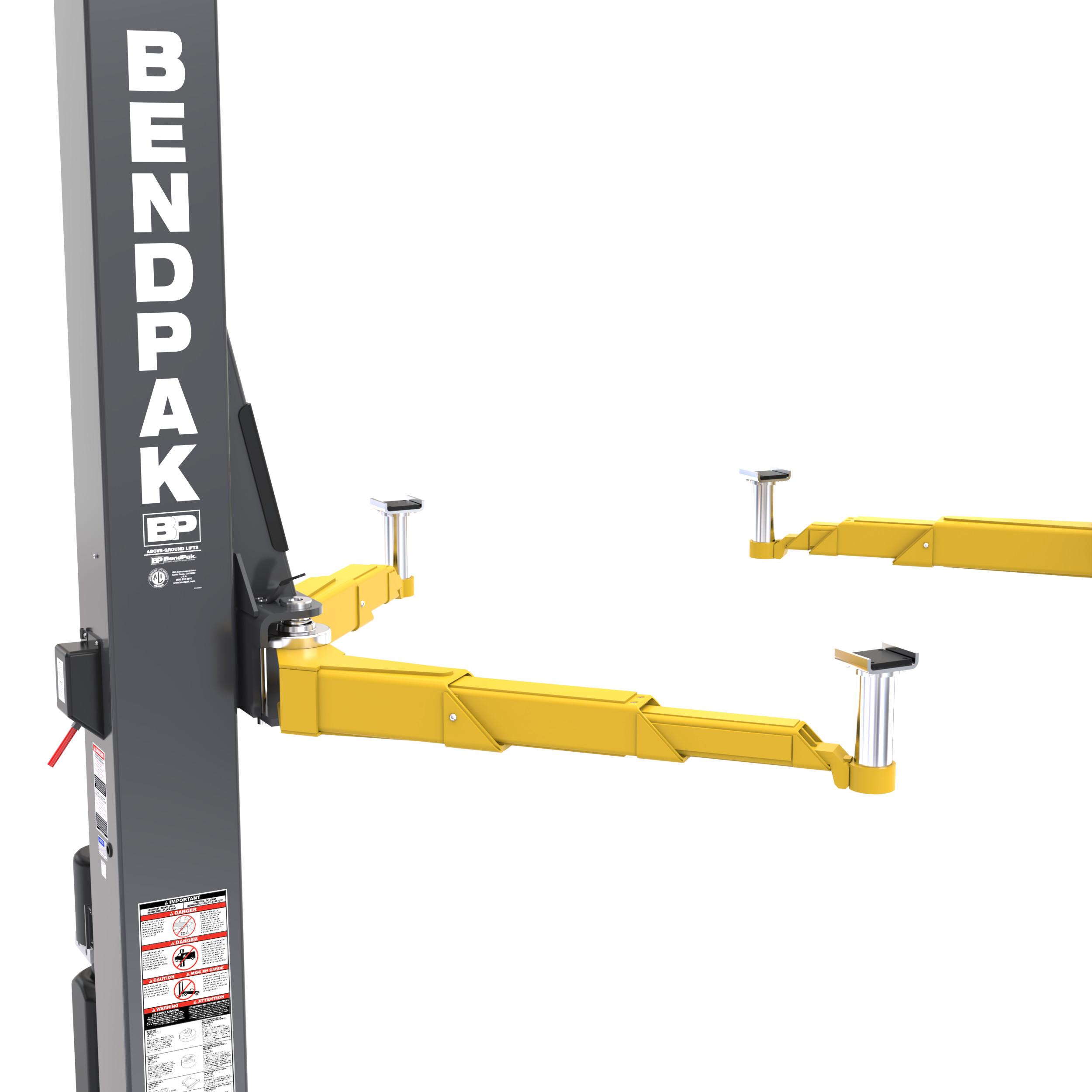 Low-Pro™ Triple-Telescoping Arms and Bi-Metric™ Lifting