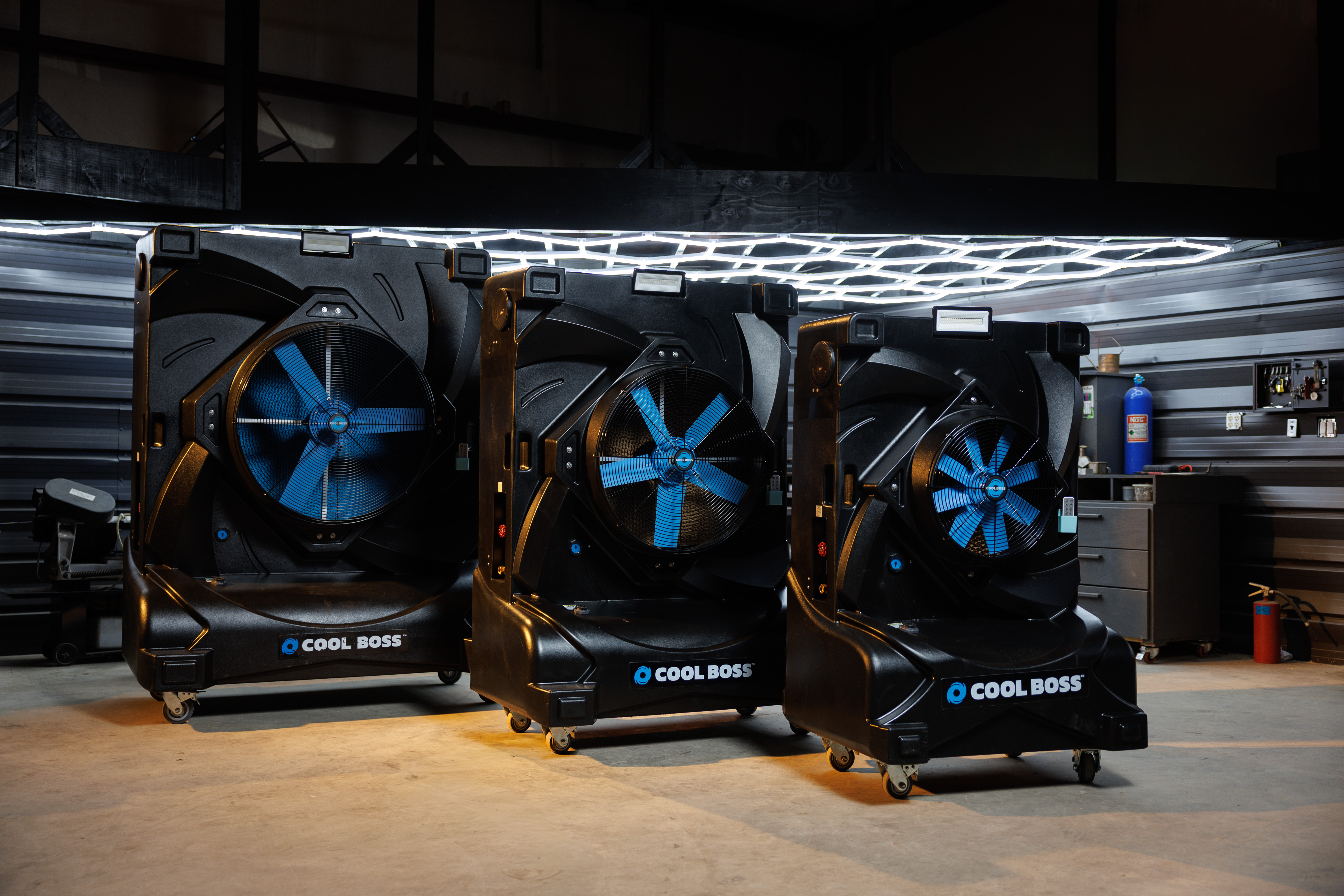 Compact Evaporative Cooling with Light, Sound, and Serious Airflow
