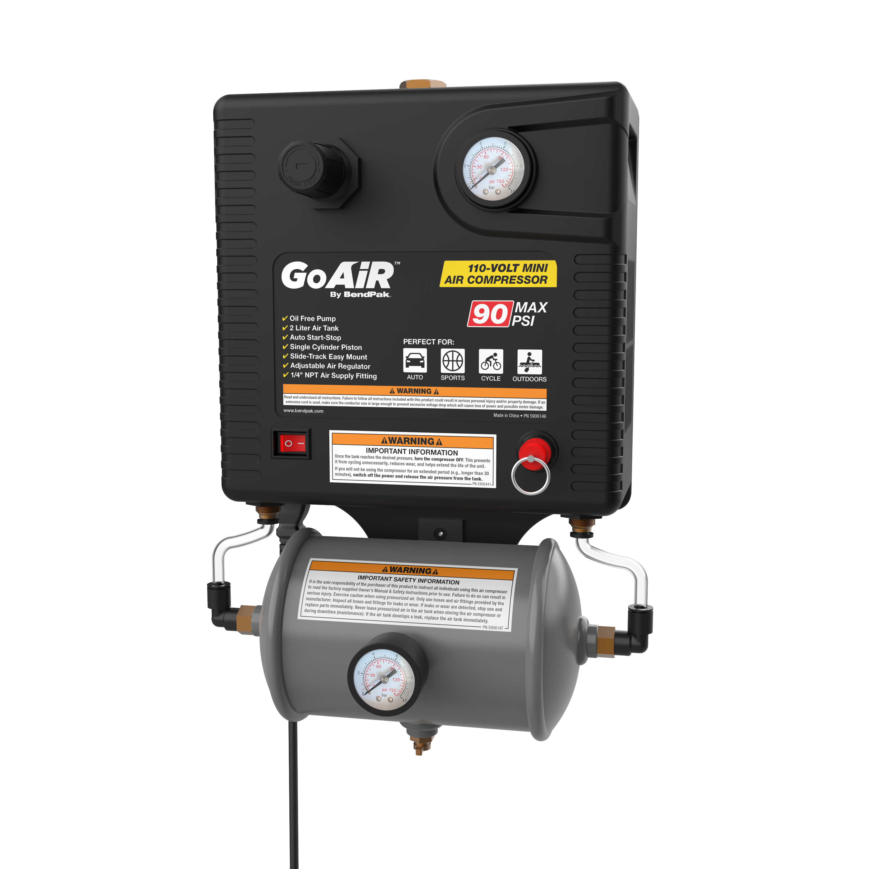 Portable 90 PSI Air Compressor with Precision Control