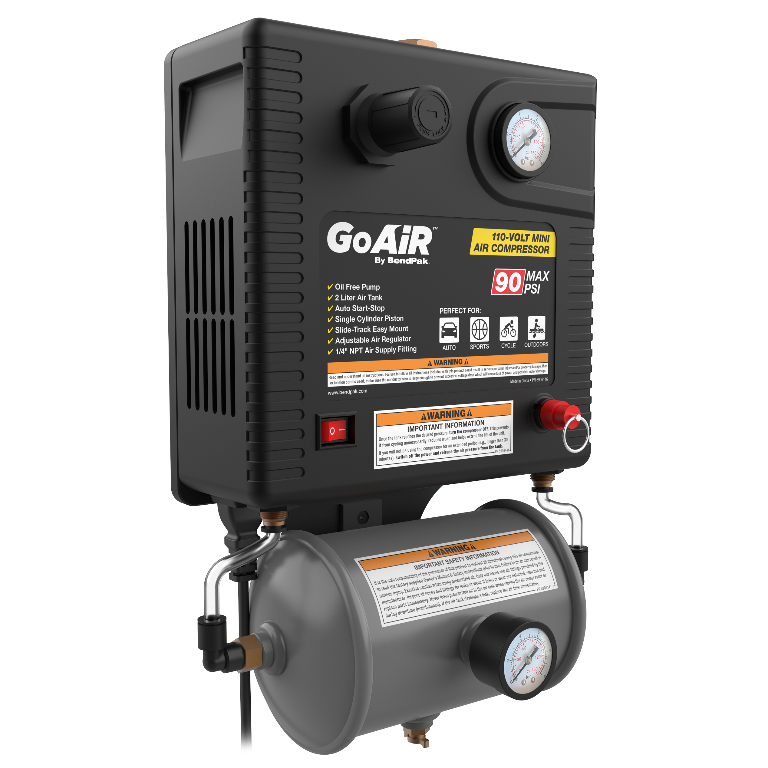 Oil-Free Mini Compressor with Maintenance-Free Convenience