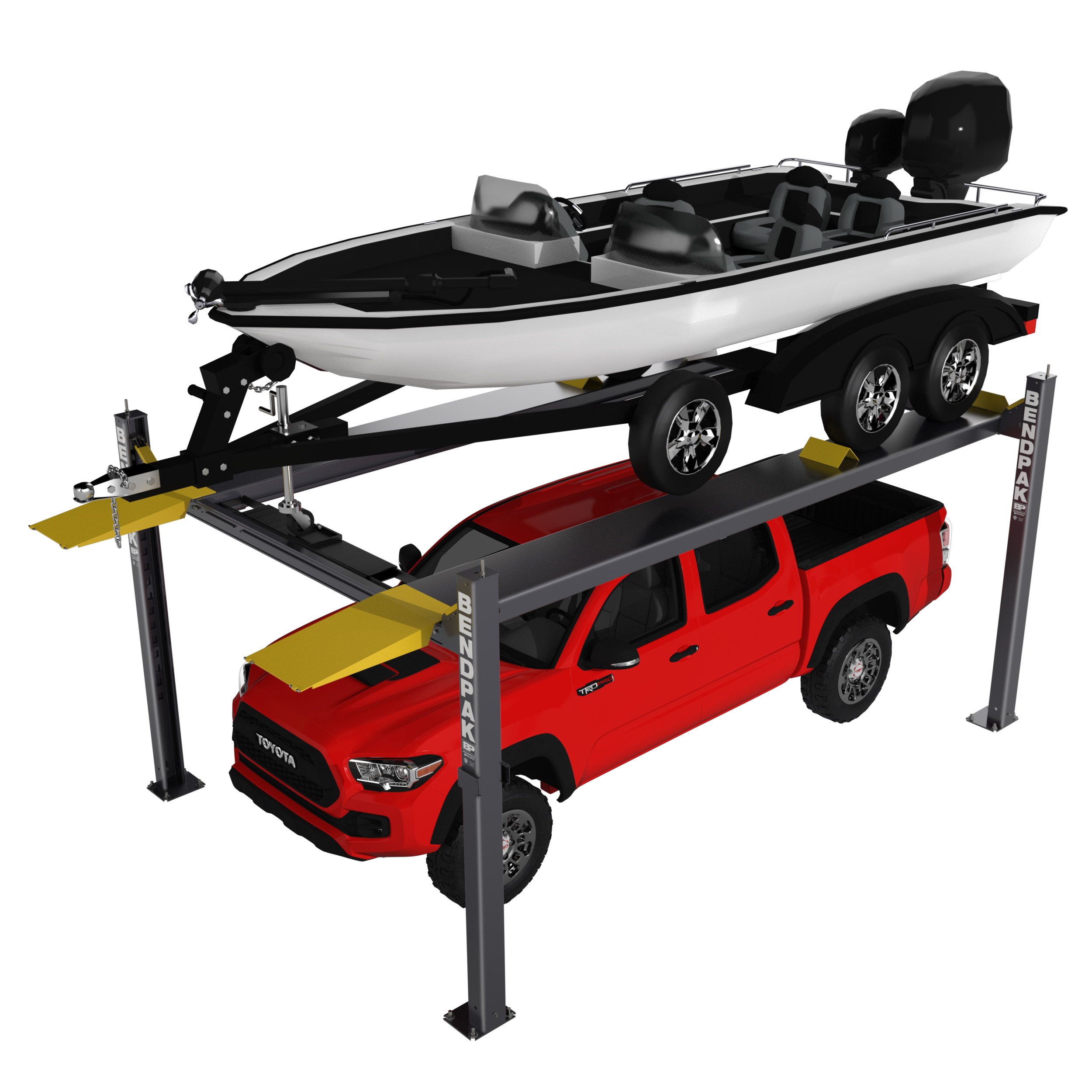 Boat Storage Meets Four-Post Lift Versatility