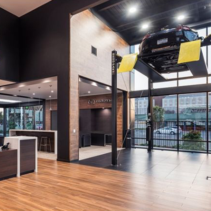 Sky-High Four-Post Parking for Storage and Display