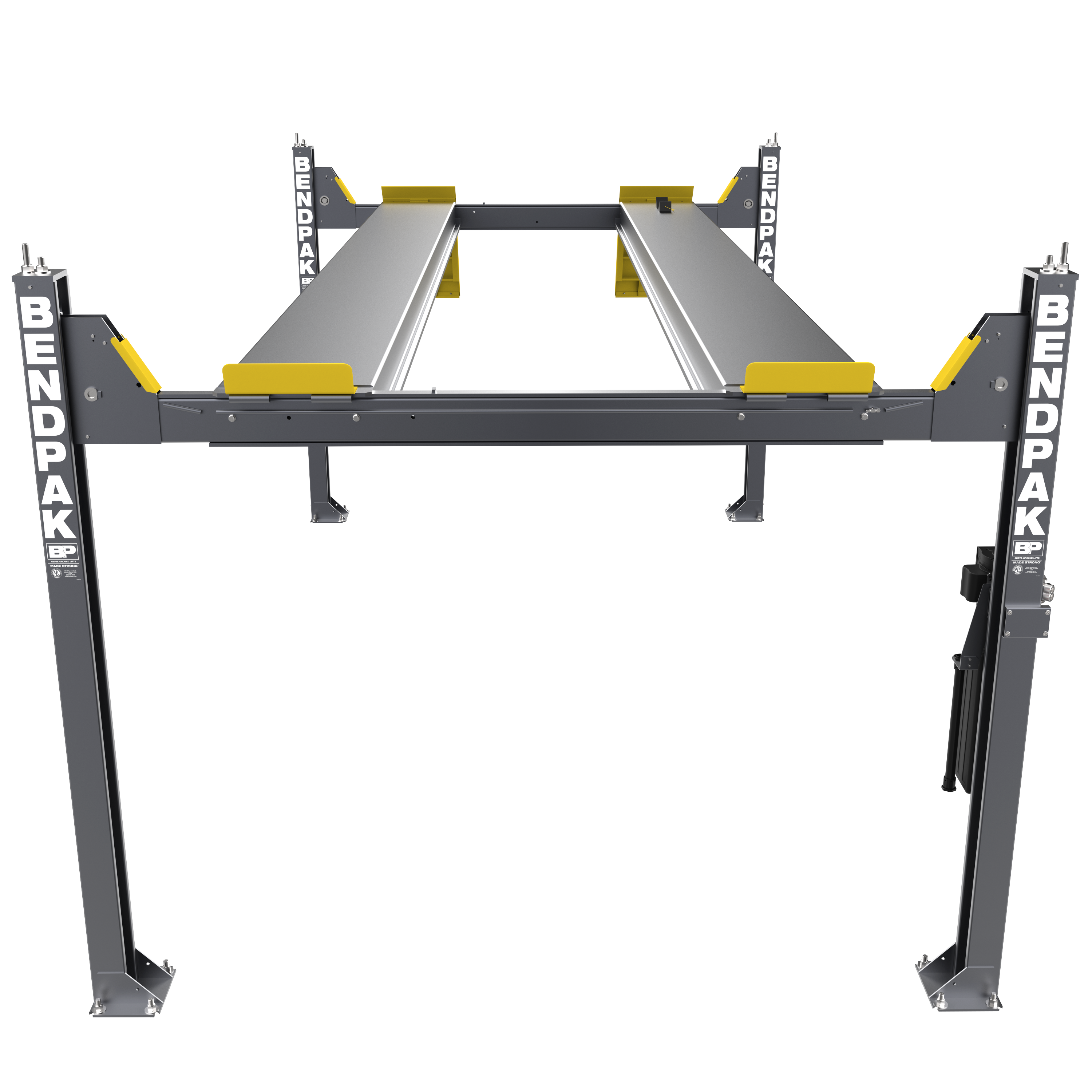 High-Rise Four-Post Clearance with 227.5-Inch Runway Reach