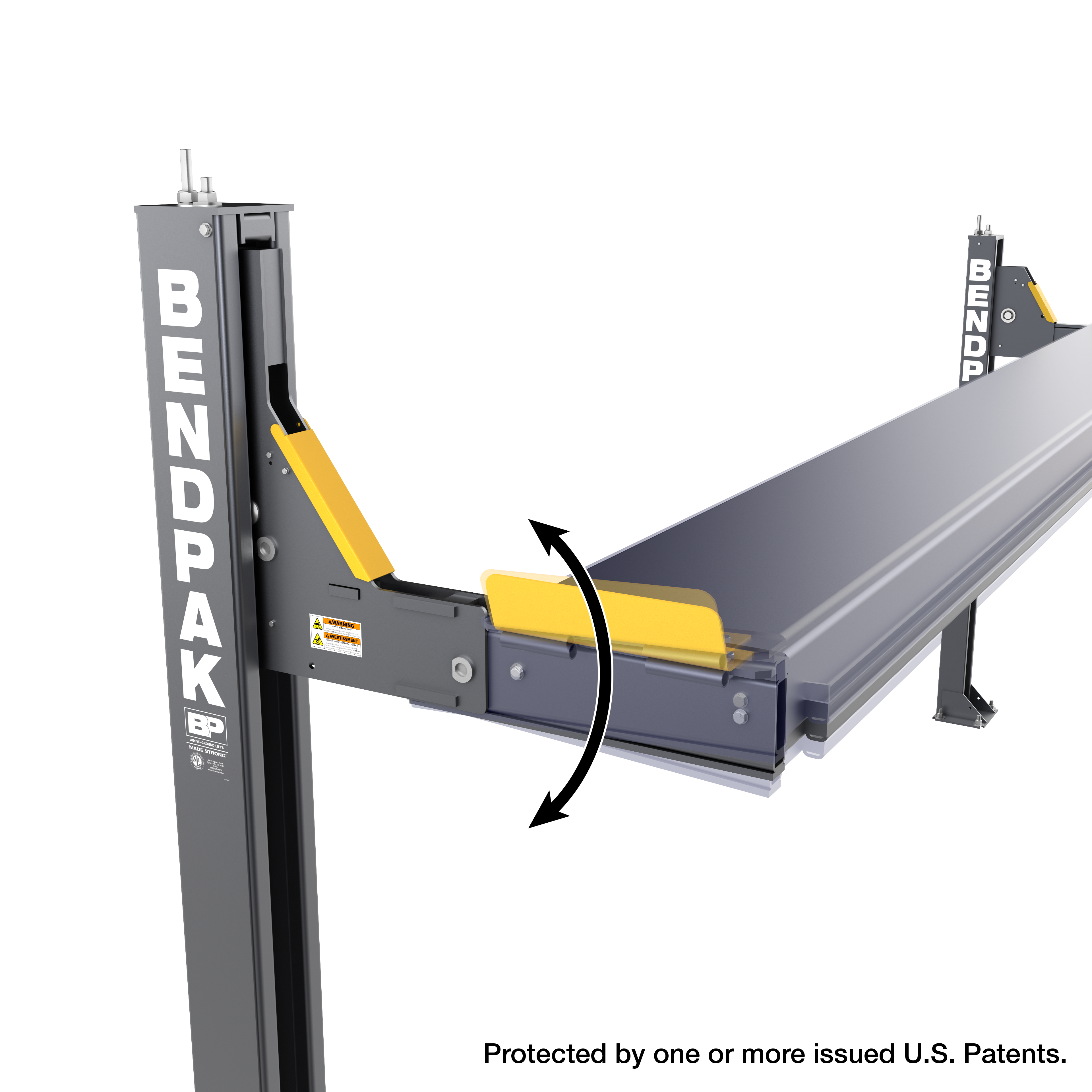 Patented Front Outriggers for Precise Four-Post Lift Leveling