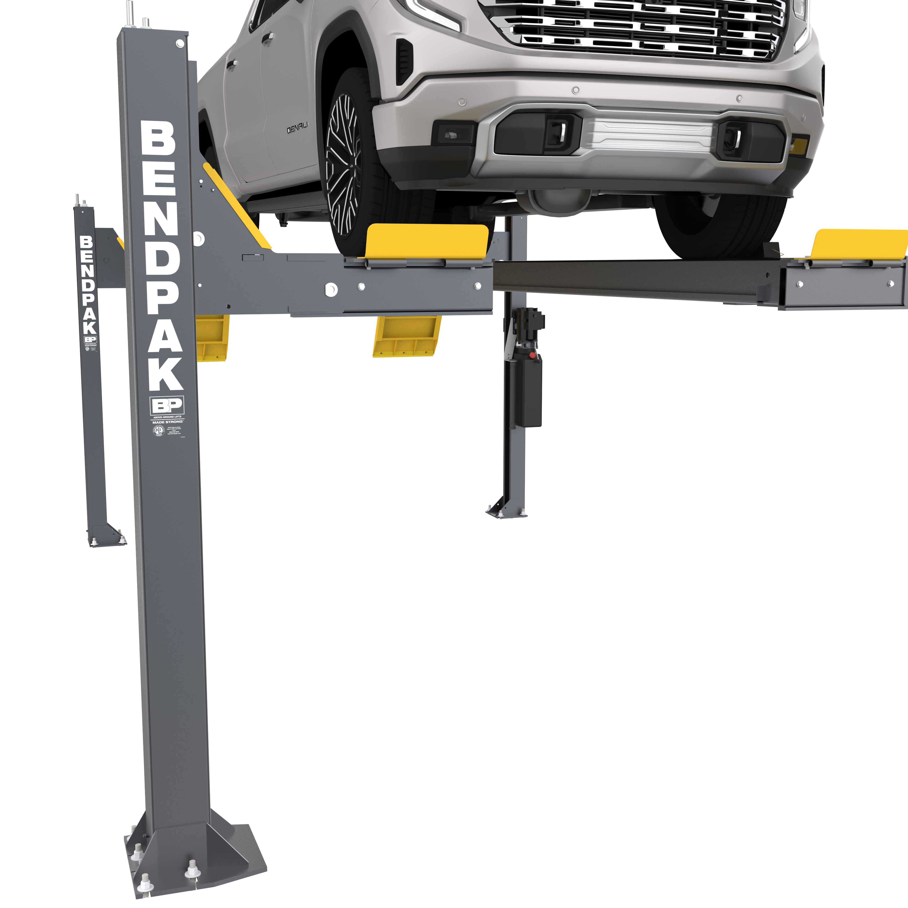 Open-Front Four-Post Access for Alignment and Front-End Service