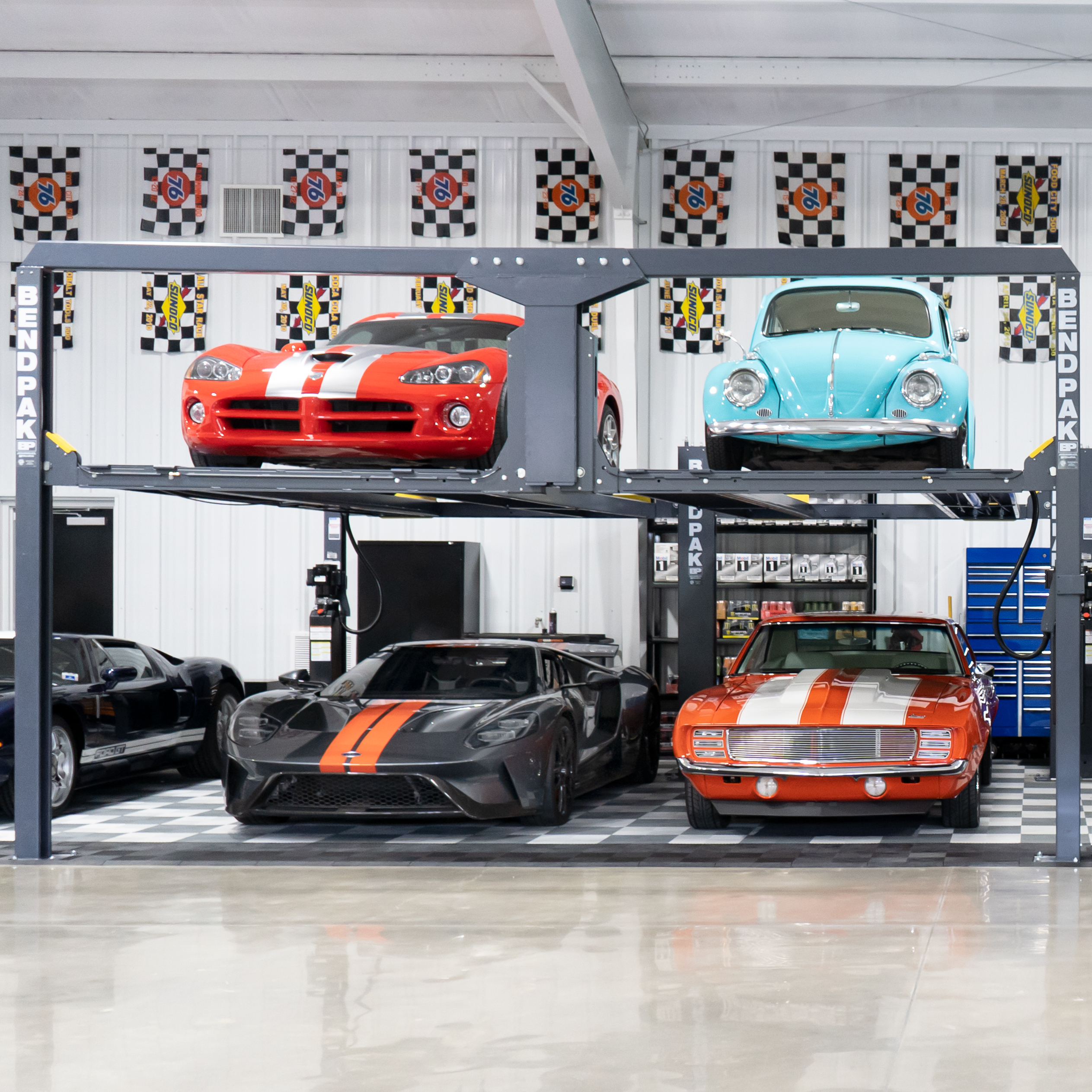 Wide Standard Storage with BendPak Parking-Lift Engineering