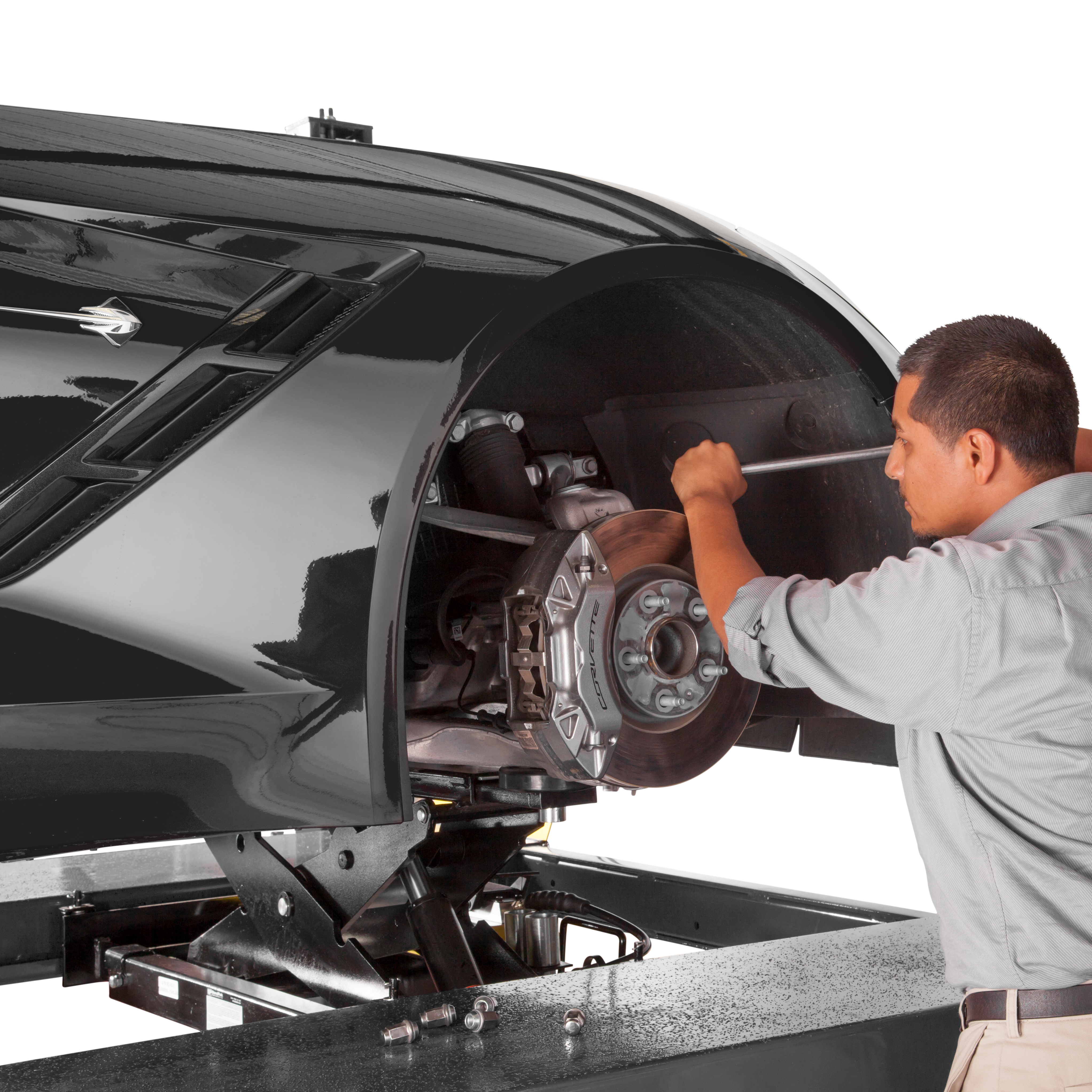 Wheel Service Gets Easier on HD-9 Four-Post Lifts