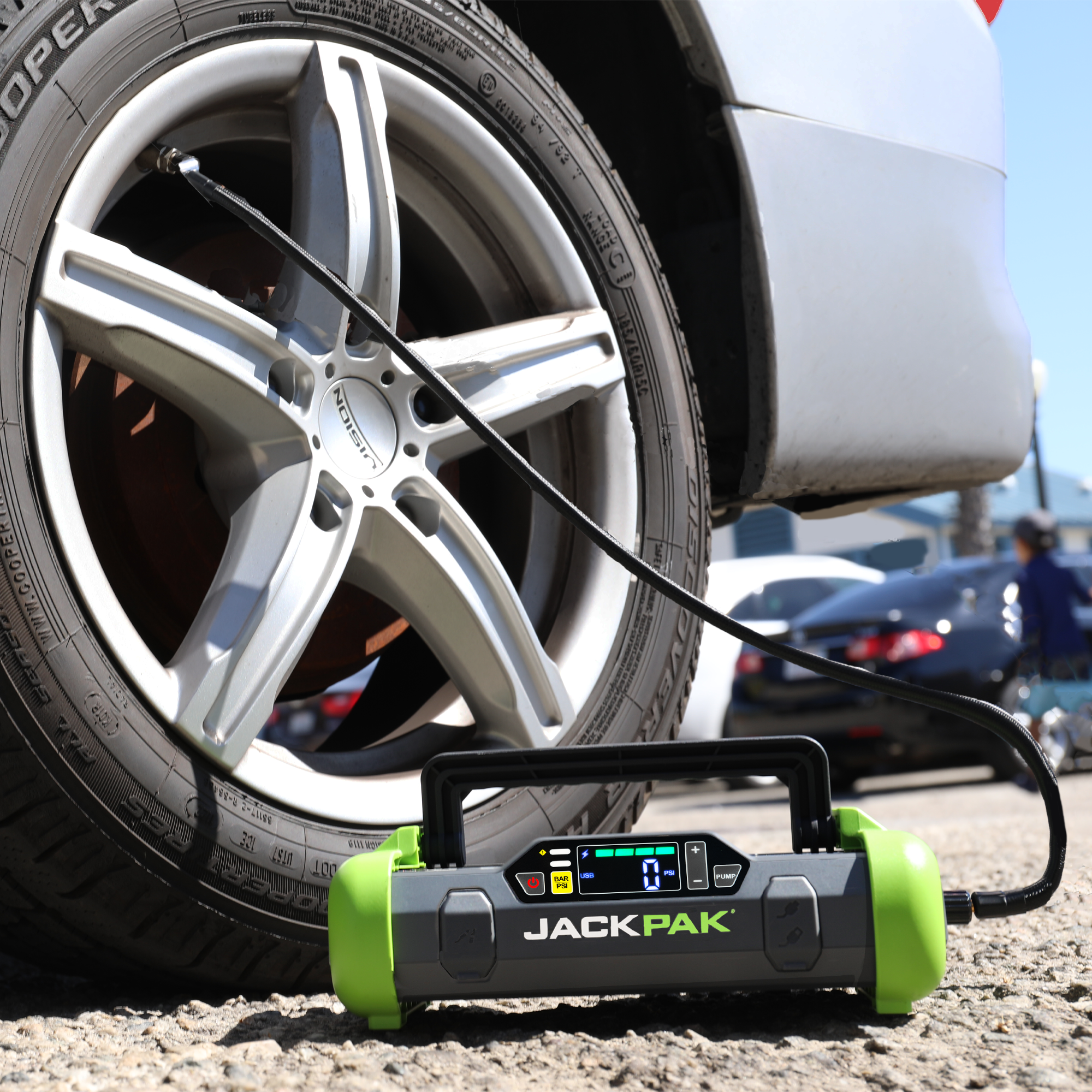 Built-In 150 PSI Air Inflator for Tires and Gear