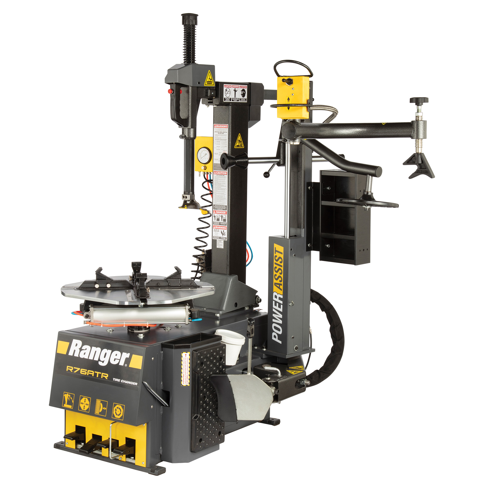 Tilt-Back Tire Changer Layout for Better Access