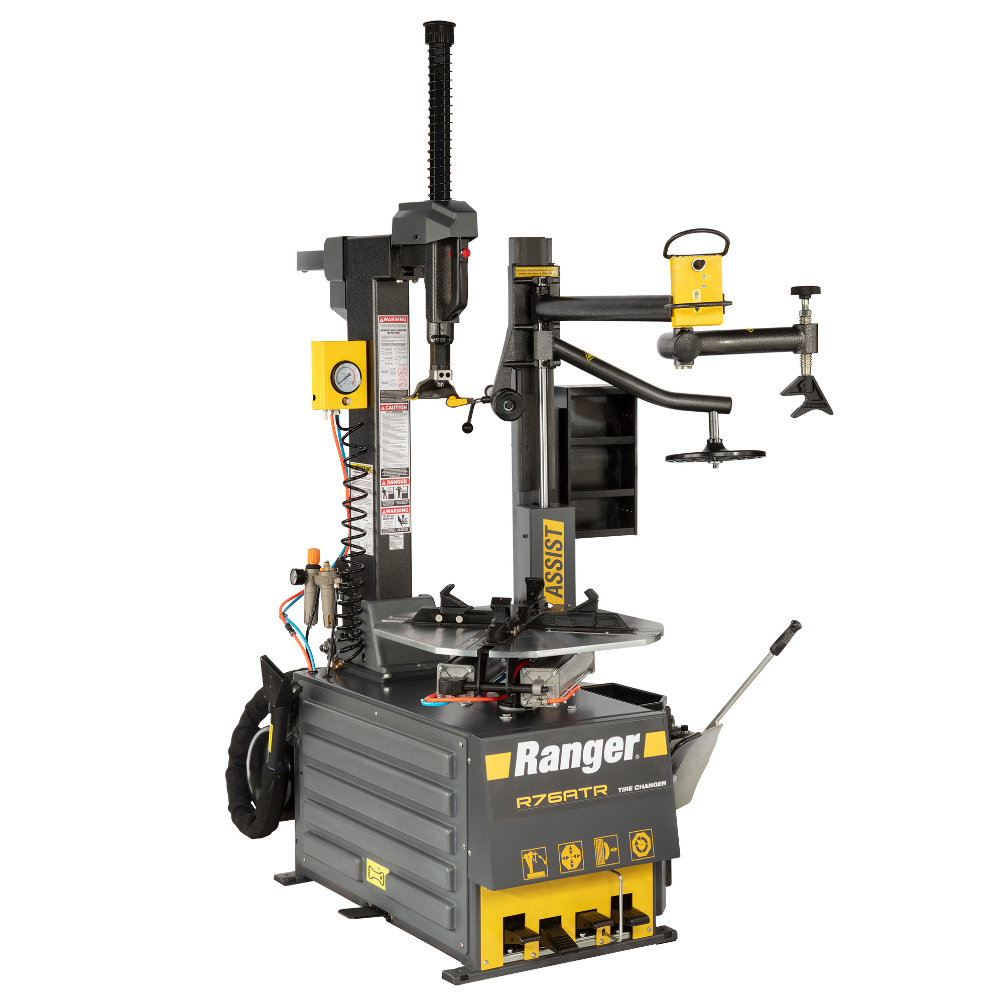R76ATR Tilt-Back Tire Changer for Controlled Mounting Work
