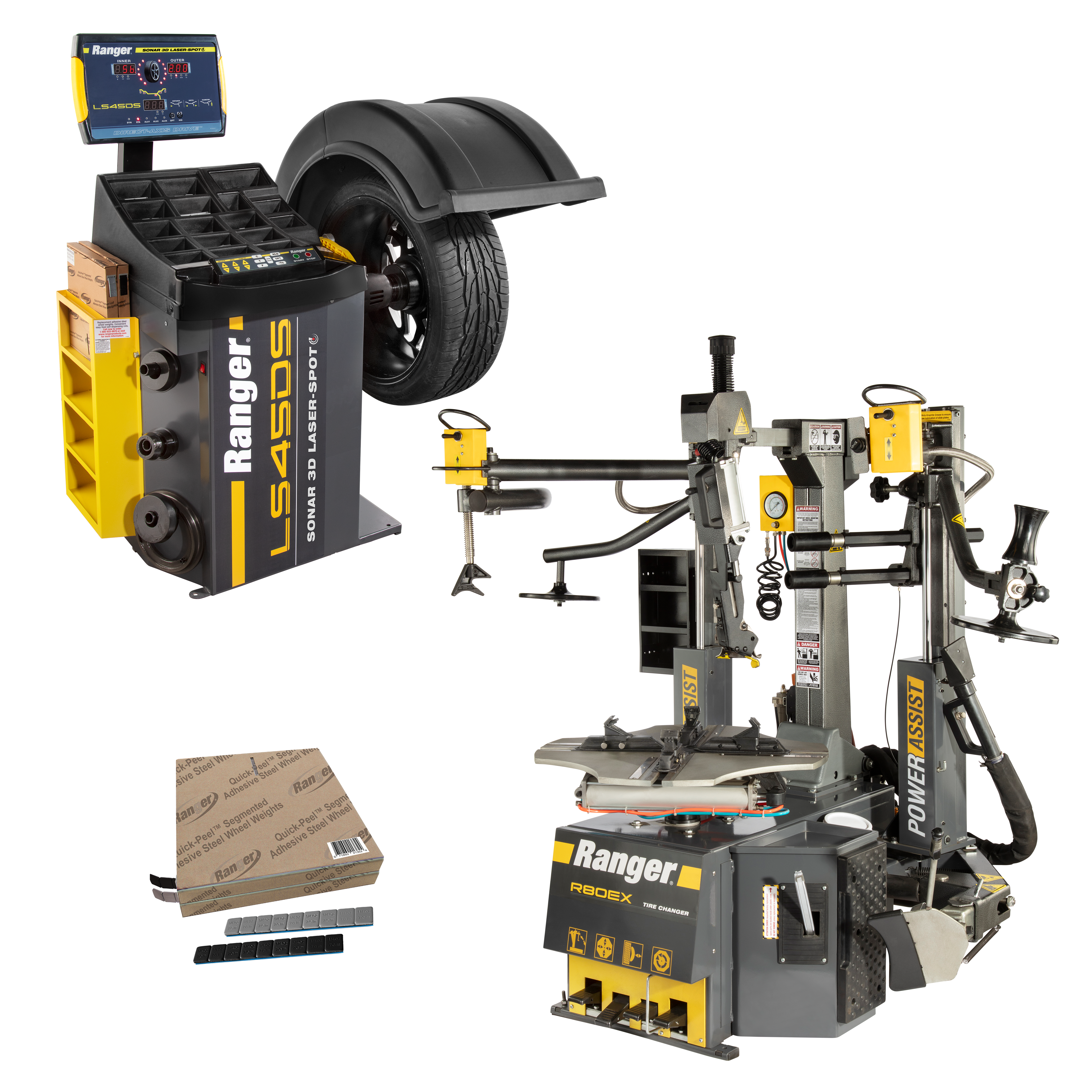 Premium Tire Changer and Wheel Balancer Package for High-Volume Shops
