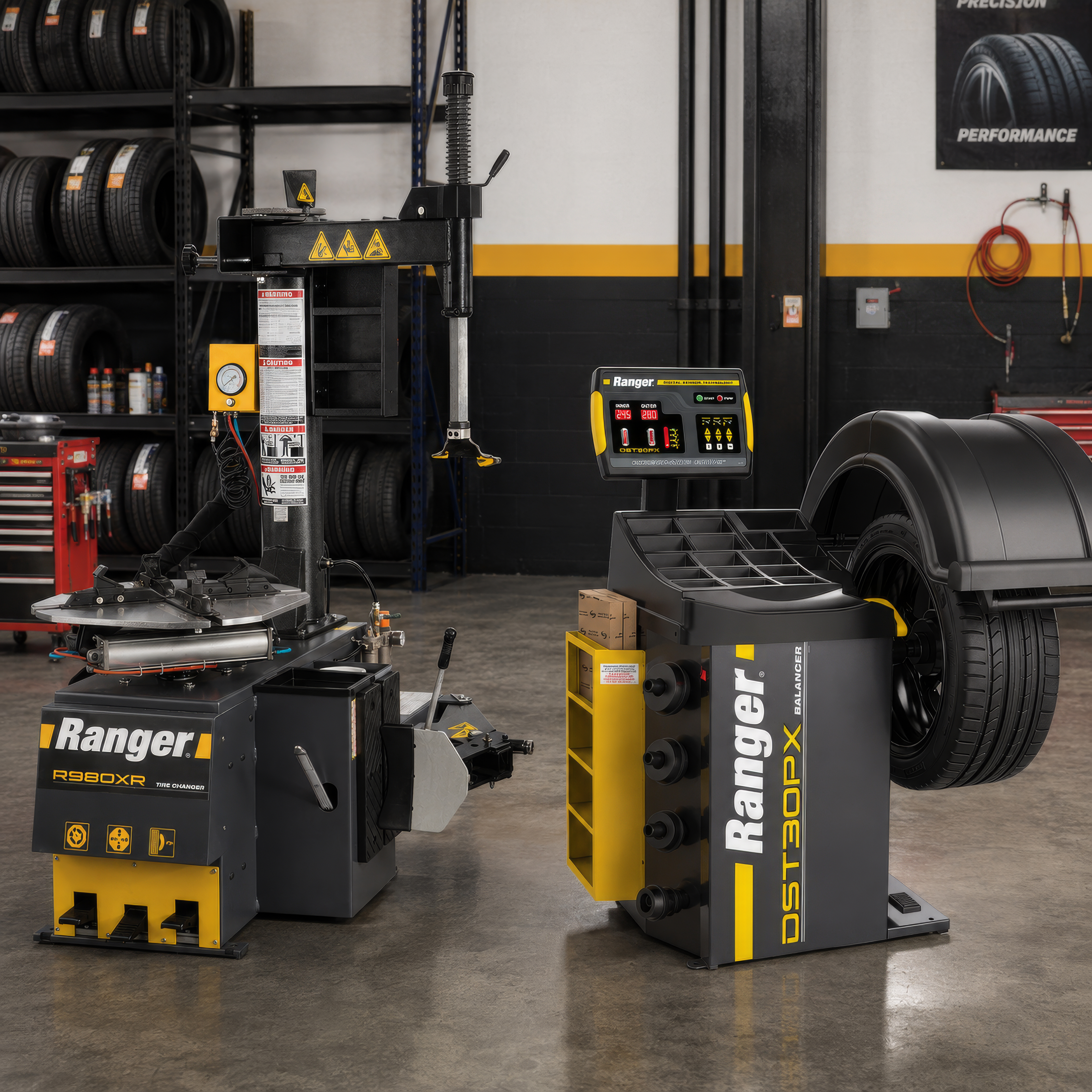 R980XR and DST30PX Package for a Practical Professional Wheel Service Bay