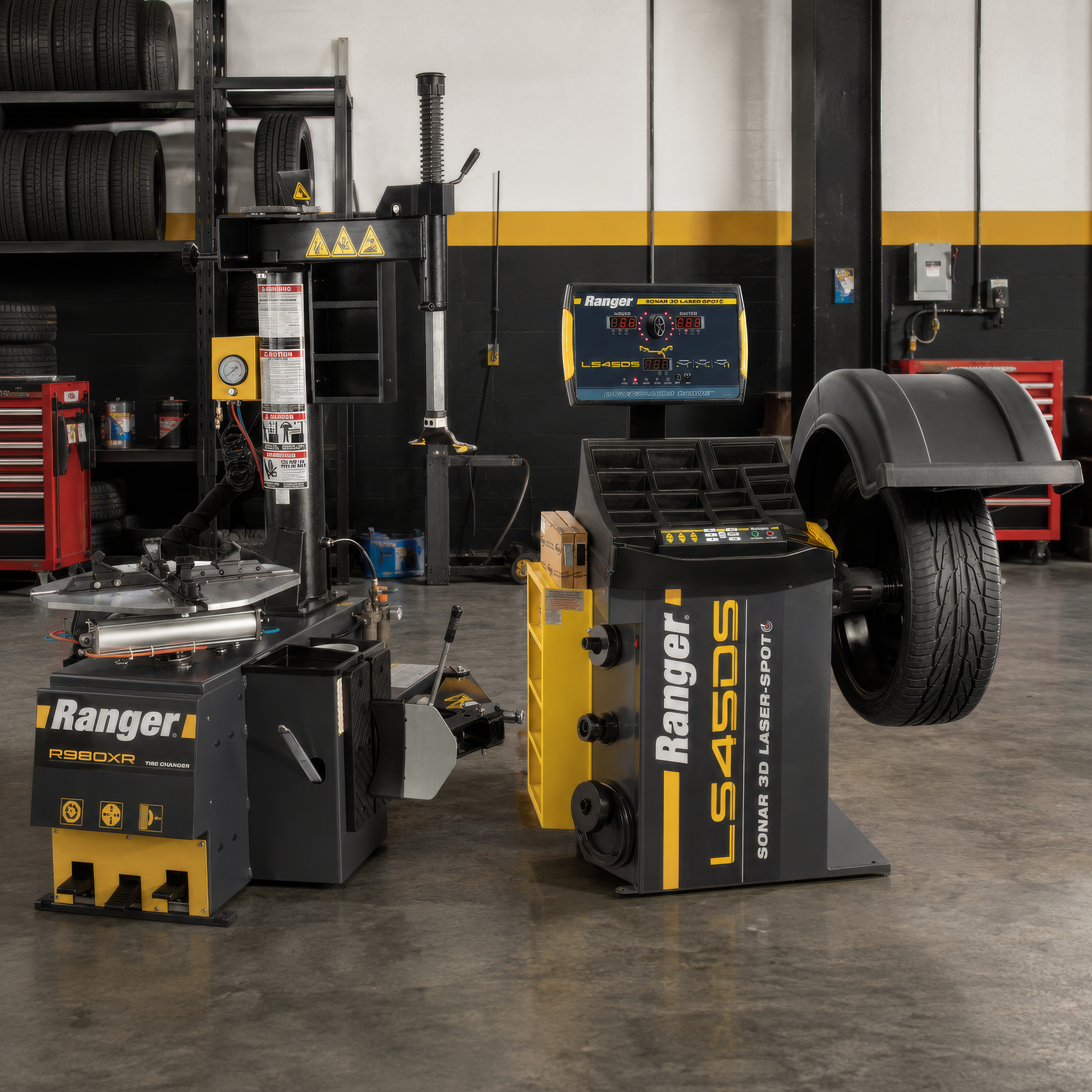 R980XR and LS45DS Package for Space-Smart Tire Service and Premium Balancing