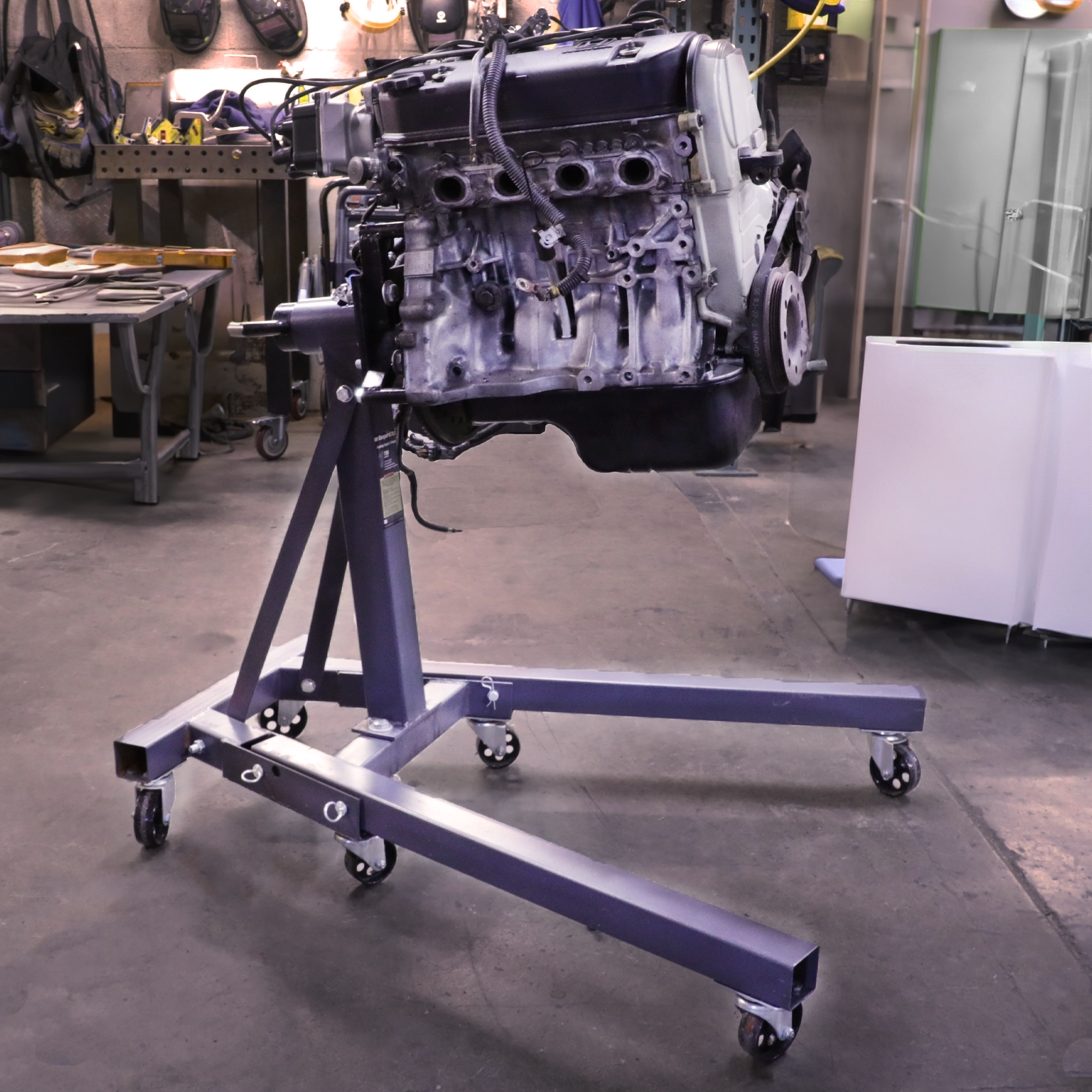 1-Ton Folding Engine Stand for Shops and Garages