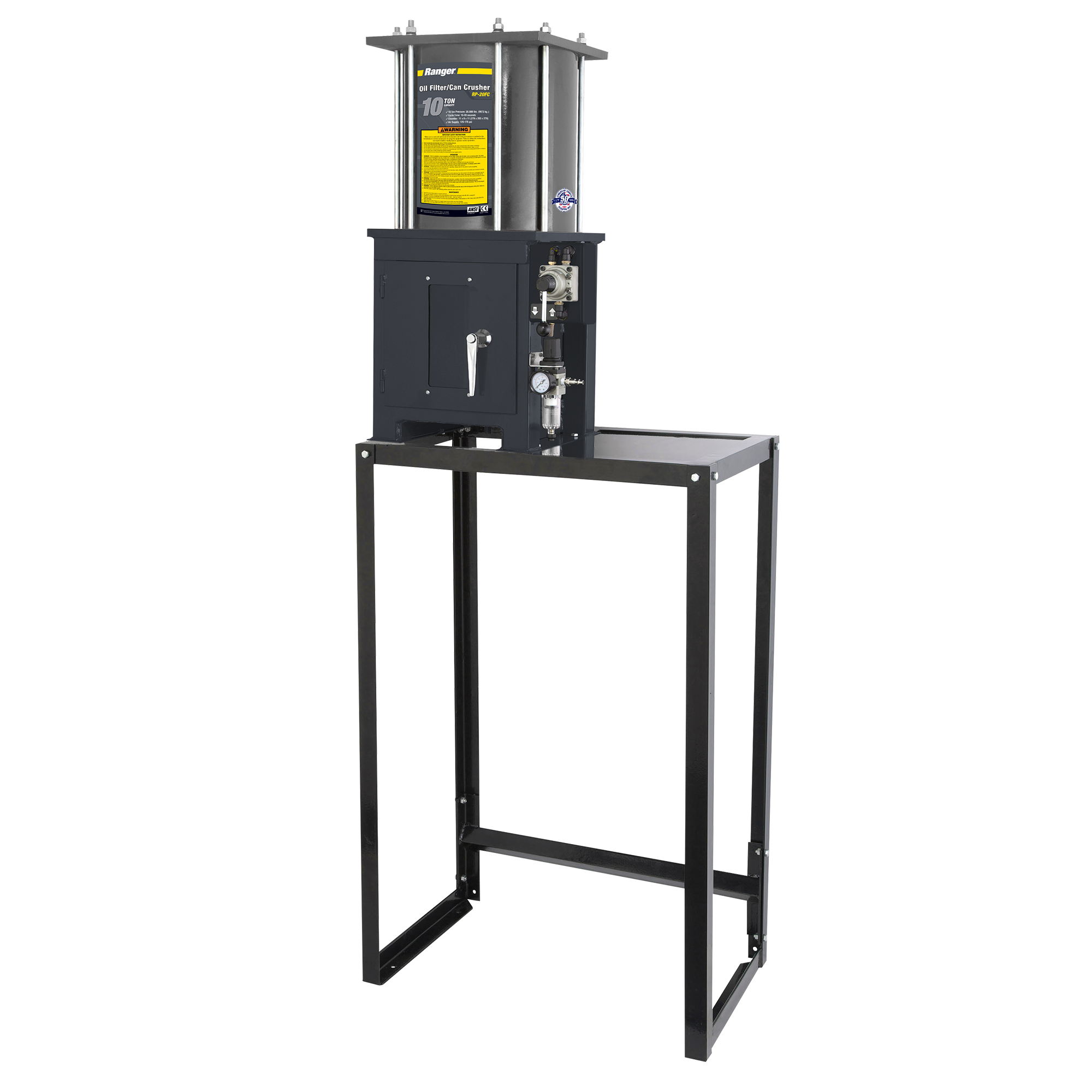 Oil Filter Crusher Stand Included for Clean Oil Collection