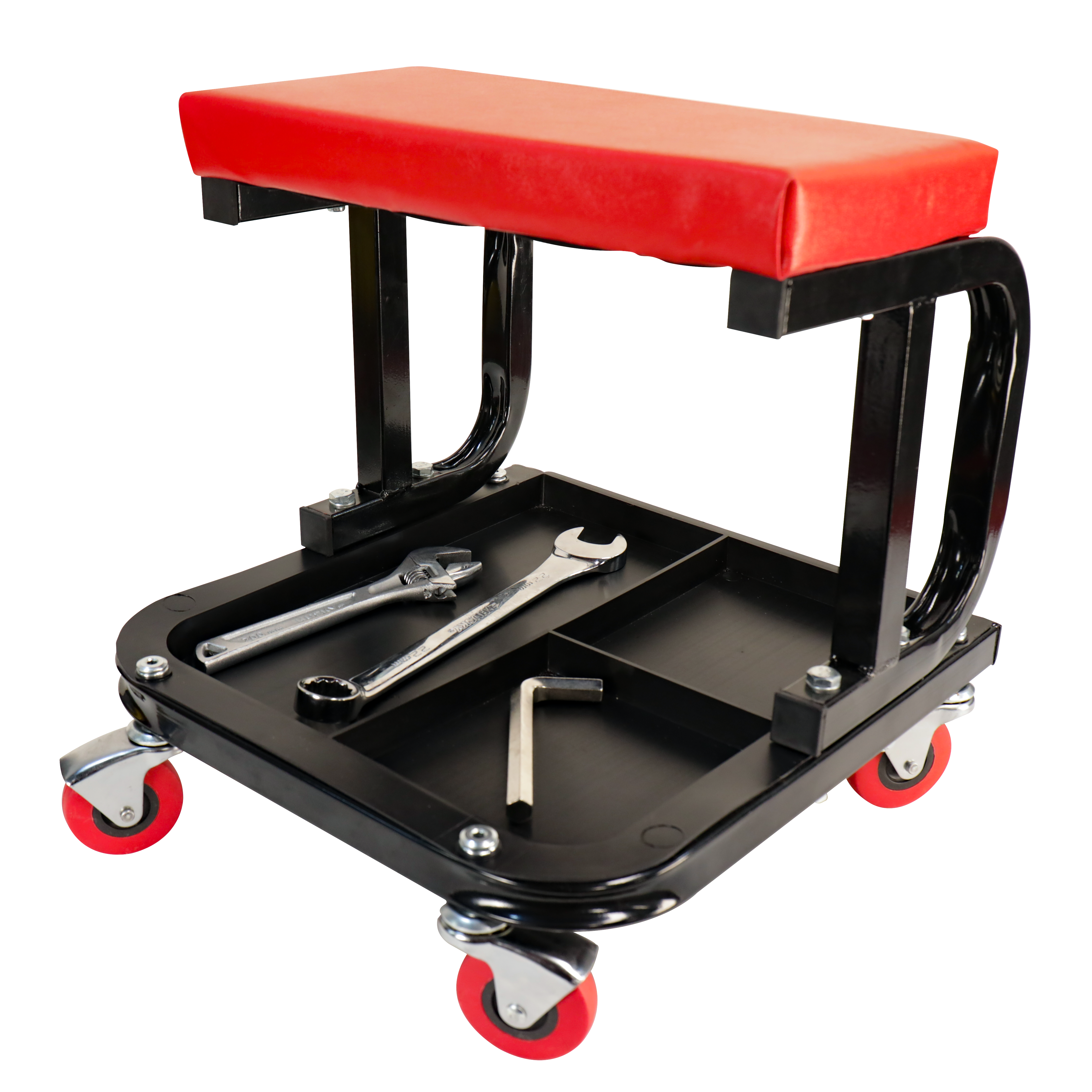 Padded Vinyl Cushion with Under-Seat Tool Tray