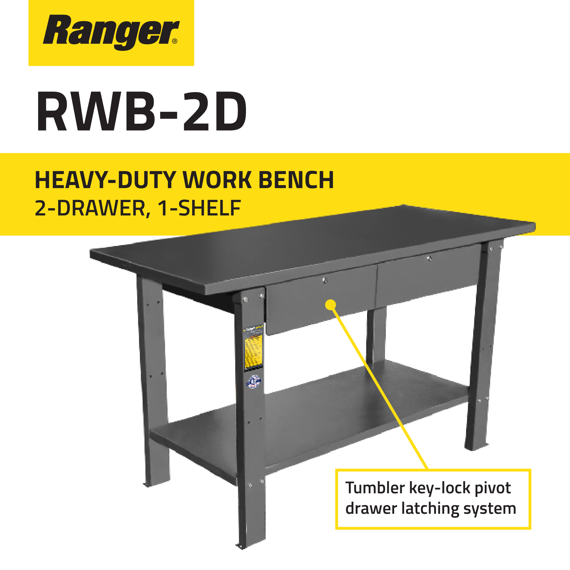 Two Lockable Drawers