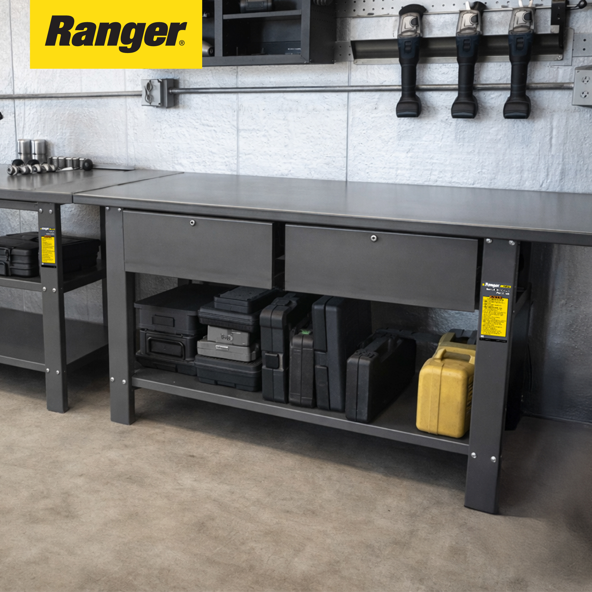 Lockable Drawers and Storage Shelf for Better Shop Organization