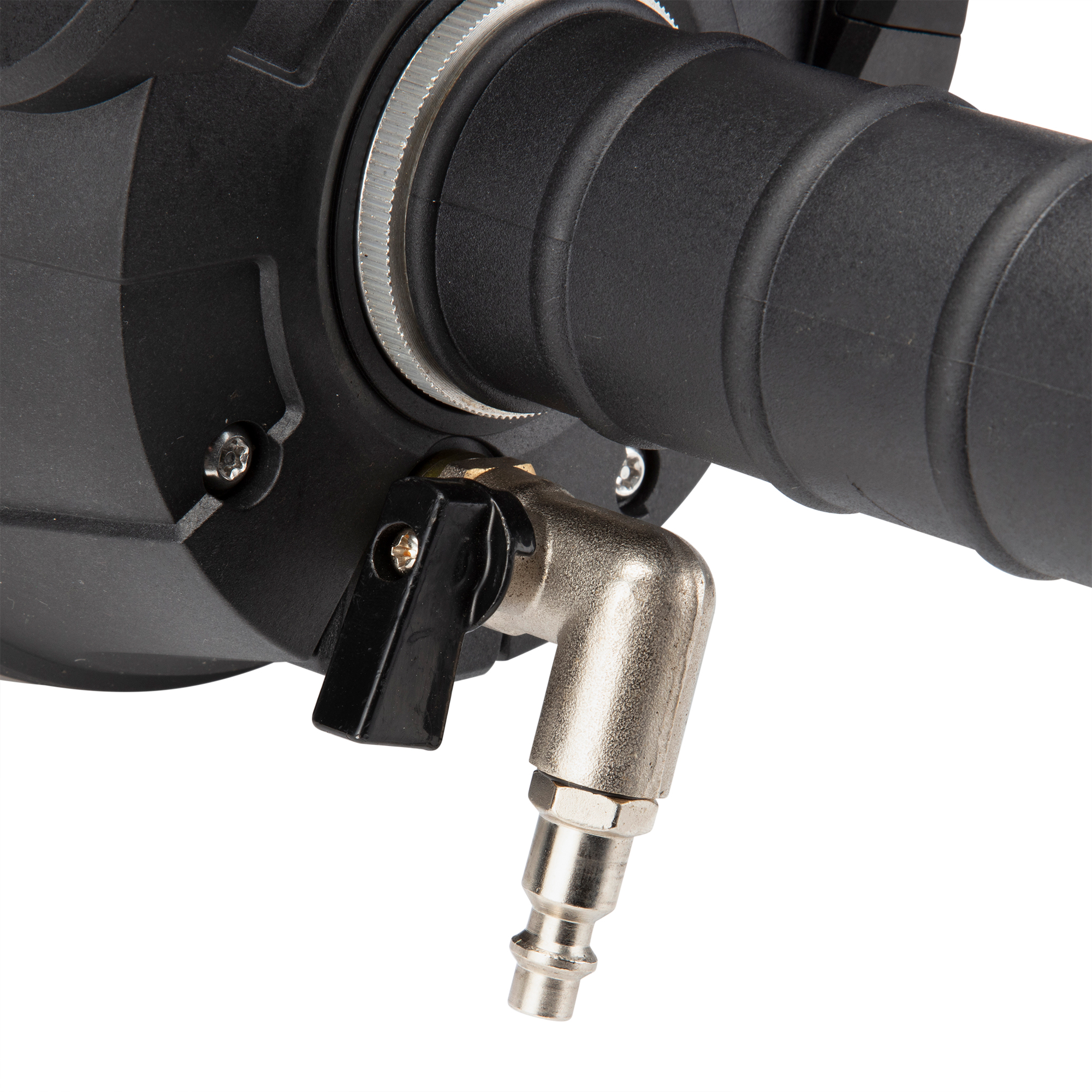 Shop-Air Connection and an Onboard Pressure Gauge